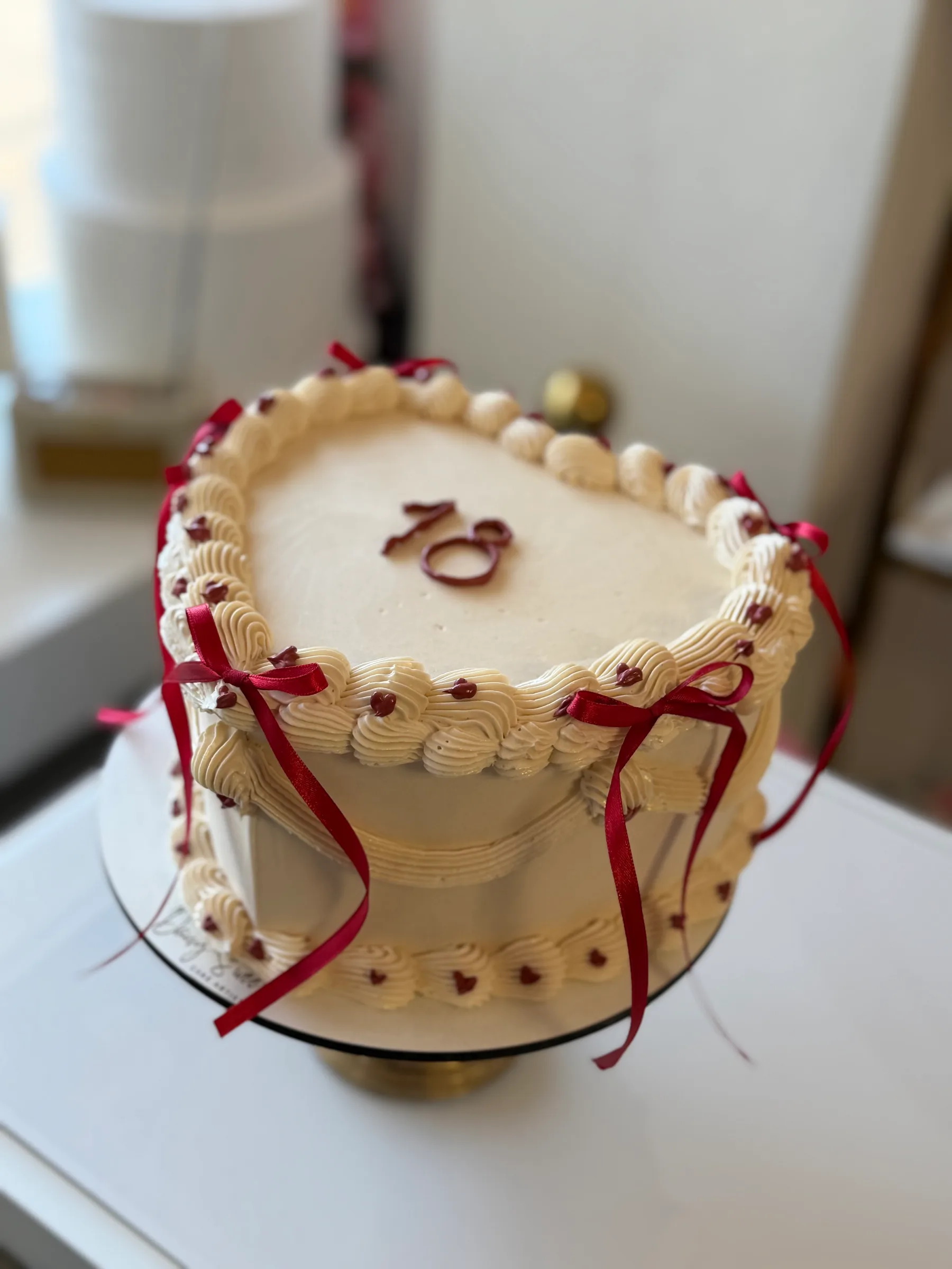 Herz aus Buttercreme